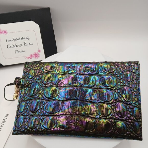 Brahmin Mini Envelope Case Black Pearl Melbourne NWT - Picture 2 of 4